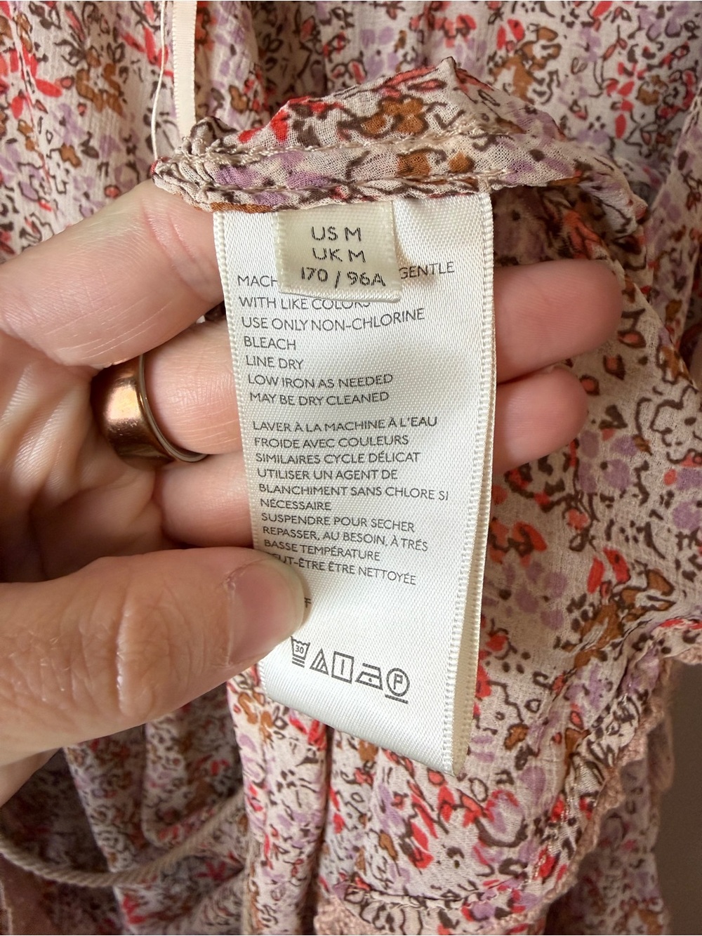 Free People Lola Floral Chiffon Kimono Cardigan Tie Front Lace Trim - Picture 4 of 7